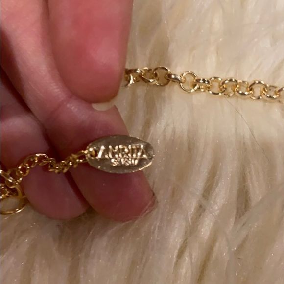 Teal and gold amrita singh necklace - Picture 2 of 3